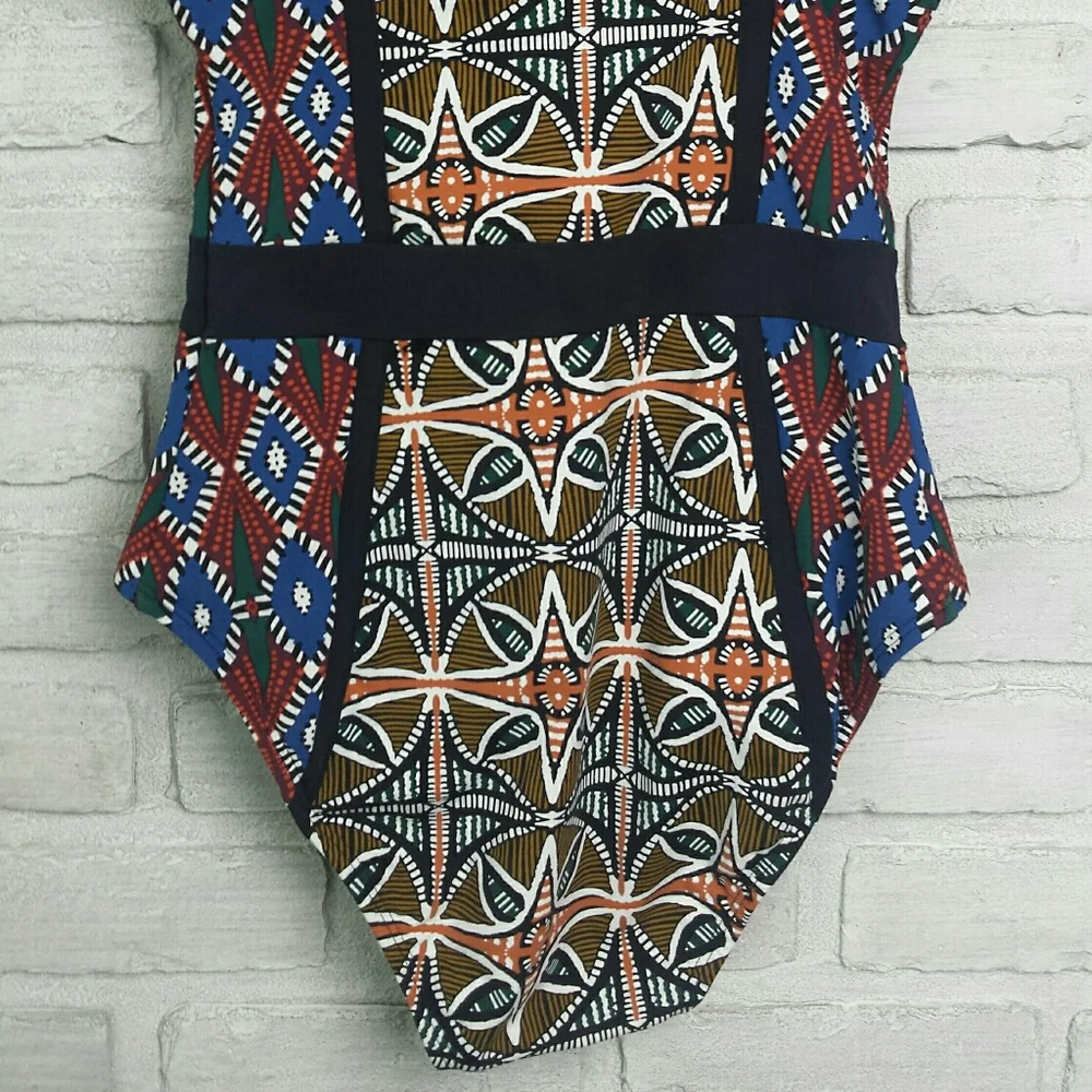 NWT Bleu Rod Beattie Women's Multi Color Print One Piece Swim Suit 4 - Picture 9 of 12